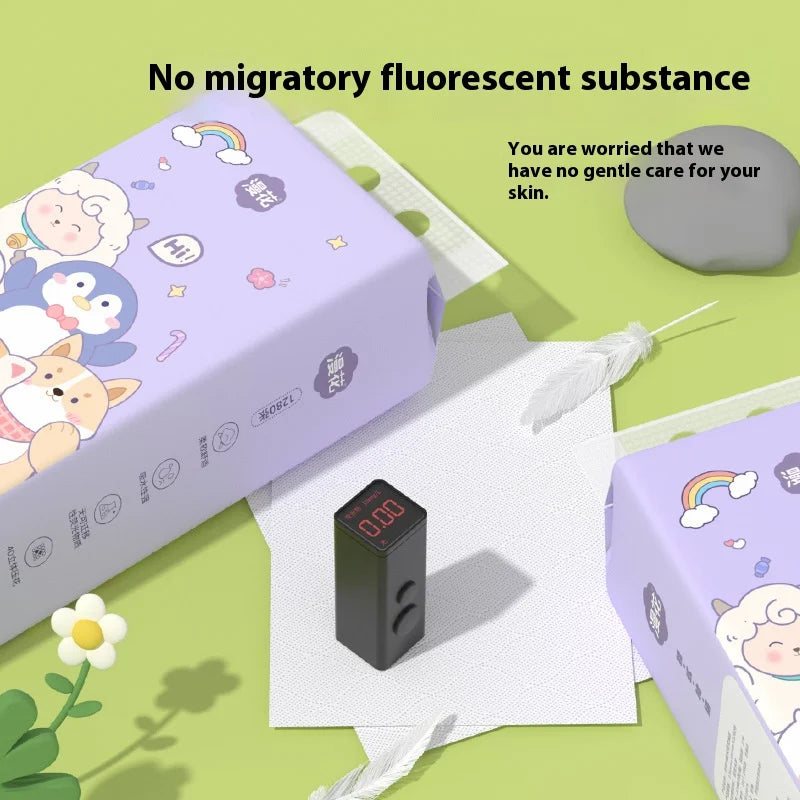 2PCS Family Hanging Paper Towel 4 Layers Thickened Household Napkins Large Capacity Affordable Soft Cartoon Paper Towels