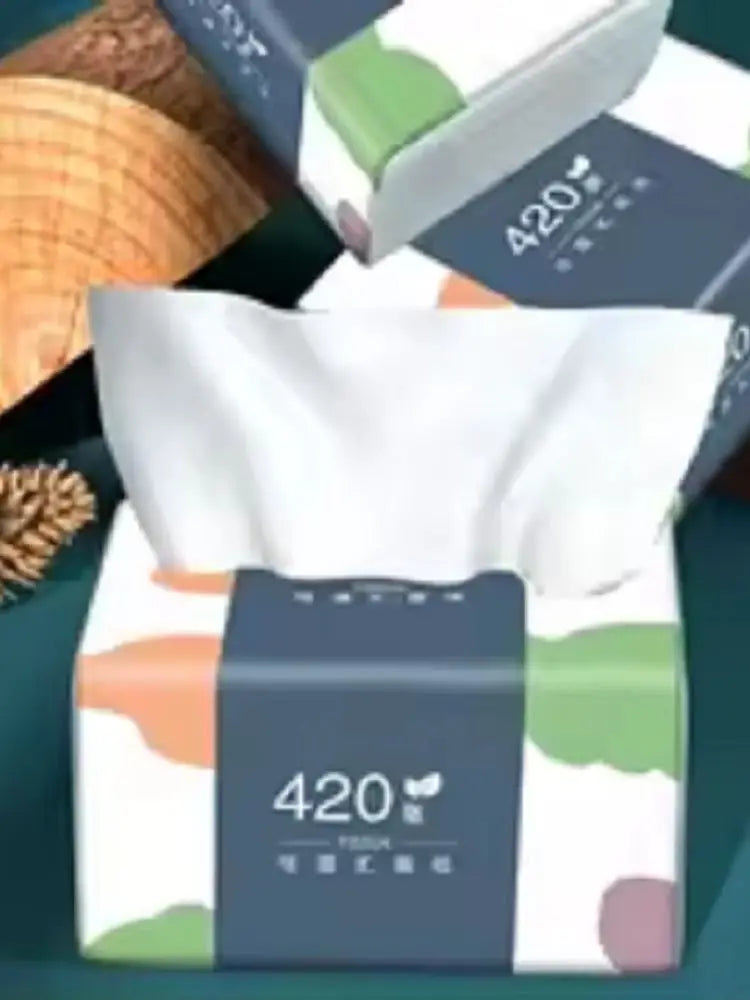 1-12 Packs Wholesale Eco Friendly Portable No Fluorescent Virgin Wooden Pulp Tissue Soft Comfortable 5 Ply Facial Tissue Paper