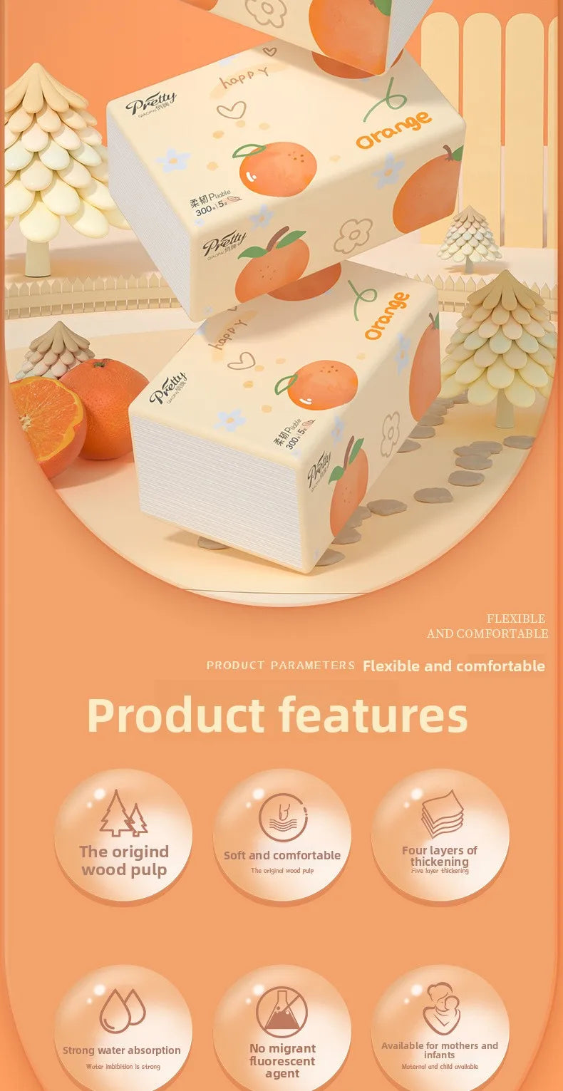 20-Pack Virgin Wood Pulp Tissue Paper - Premium Facial Tissues for Car, Home & Living Room | Soft Household Napkins