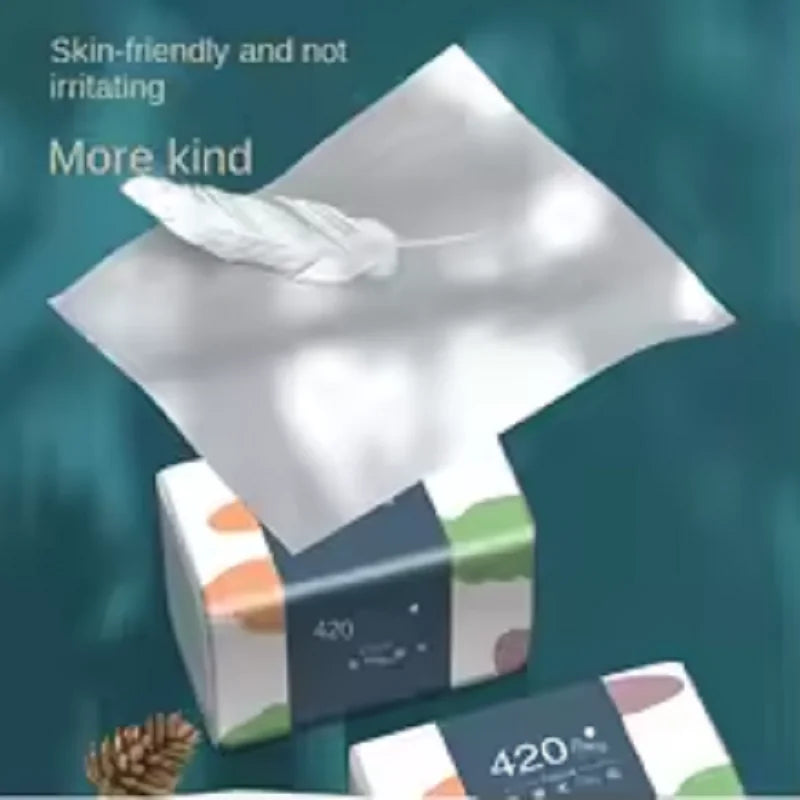 1-12 Packs Wholesale Eco Friendly Portable No Fluorescent Virgin Wooden Pulp Tissue Soft Comfortable 5 Ply Facial Tissue Paper