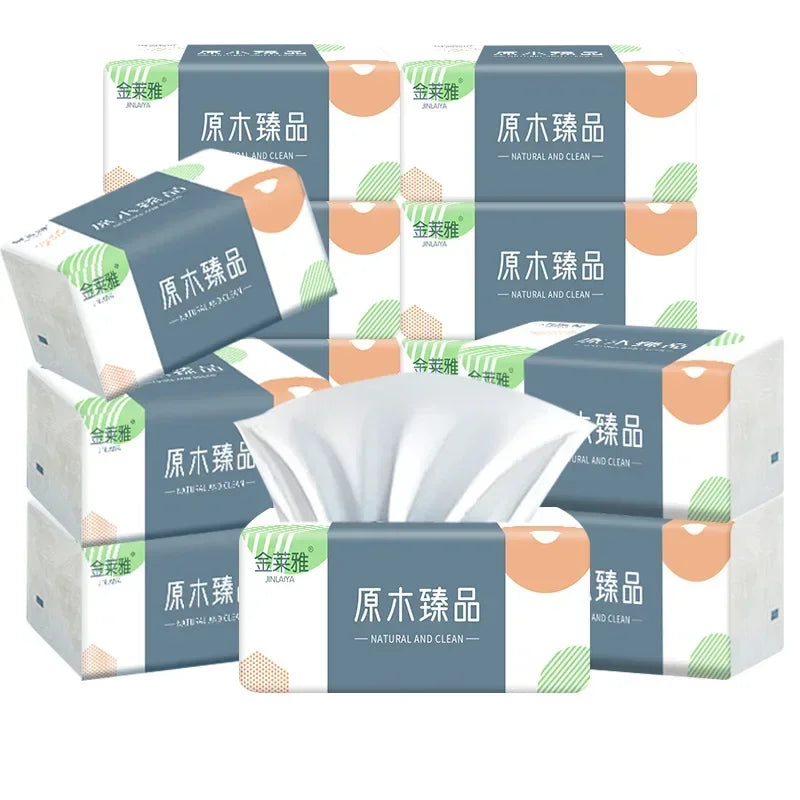 10 packs 420 portable environmentally friendly non fluorescent native wood pulp tissue papers oft five layer facial tissue paper