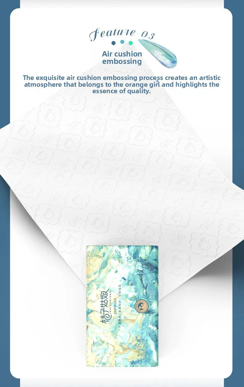 12 Packs, 1 Carton; Household Toilet Paper; Medium Pack Toilet Paper; Kleenex; Napkin; 1 Pack With 280 Draws