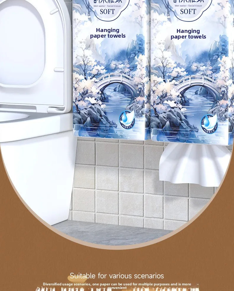 1 Piece 265 Draws; Hanging Tissue Paper; Large Sized Toilet Paper For Household Use; Add Quantity To Pack Tissue Paper