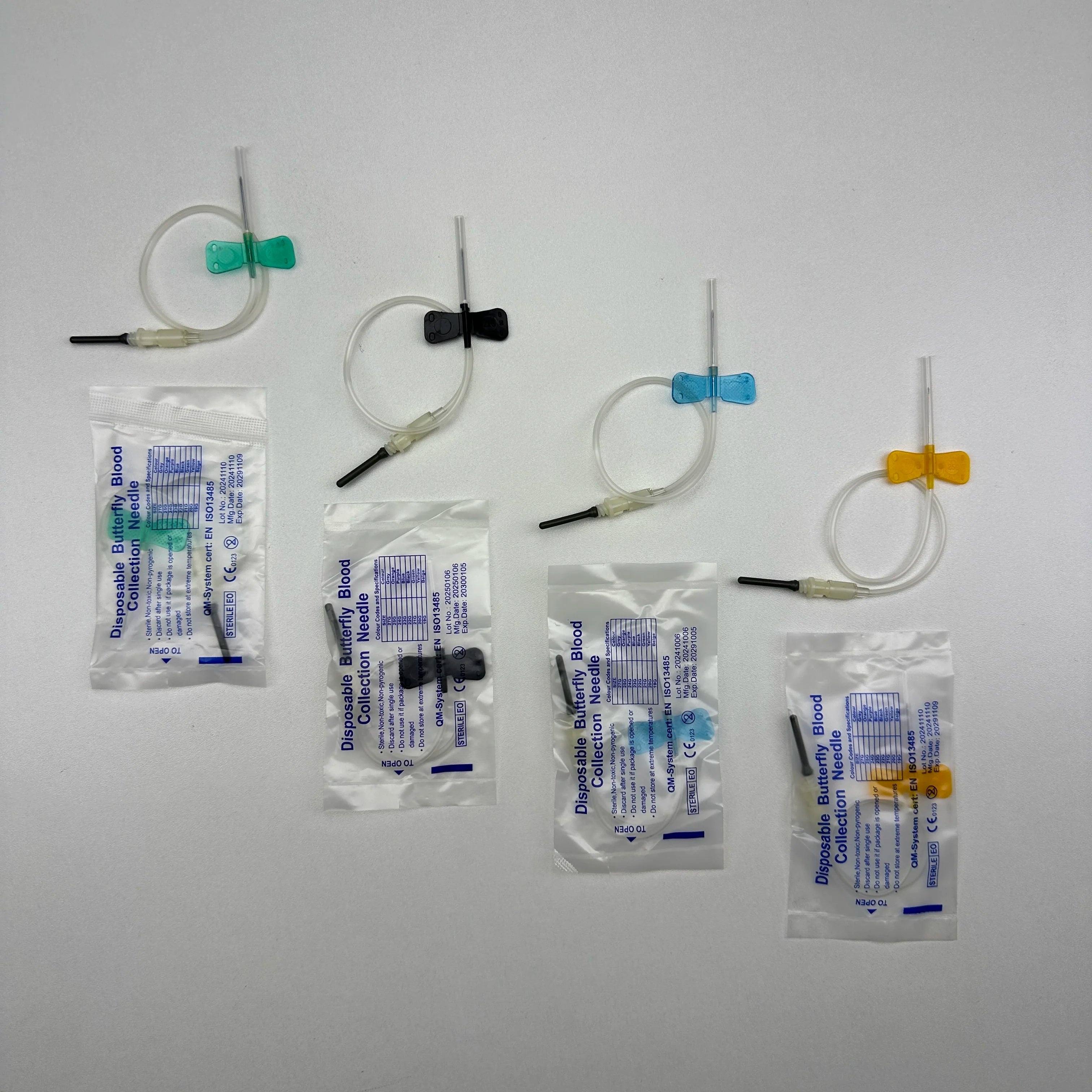 Disposable Butterfly Blood Collection Needles 50pcs - Veterinary Phlebotomy Supplies for Dogs & Cats