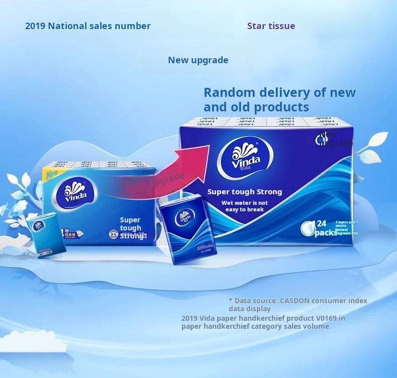 12/24 Piece Vida Handkerchief Set, Four Layer Thickened Small Bag, Portable Toilet Paper, Wettable Napkin Gift