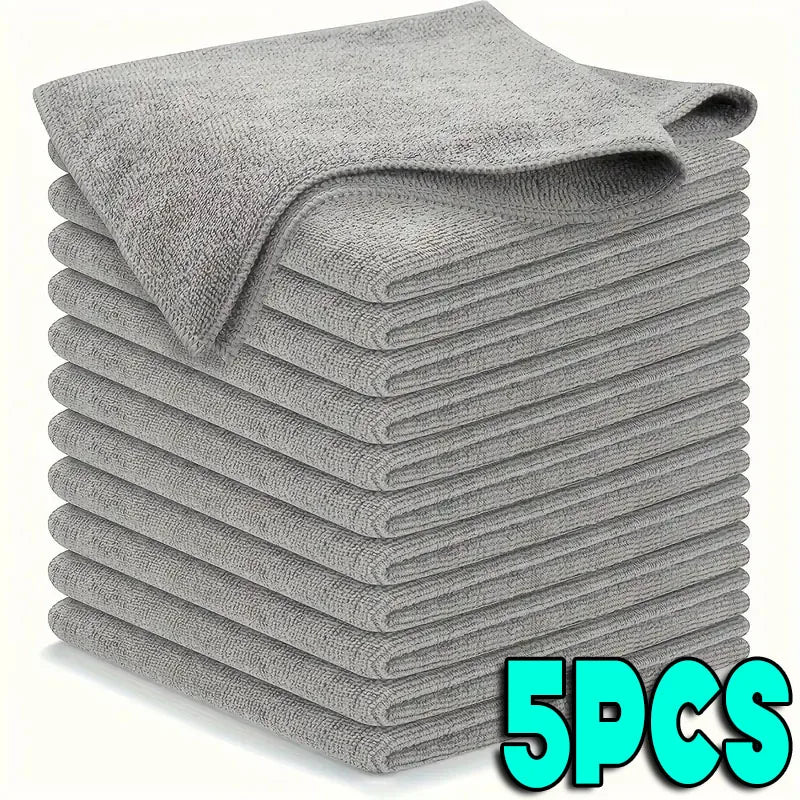Bamboo Charcoal Dishcloths - Super Absorbent Anti-Grease Kitchen Cleaning Cloths (1-50 Pack)