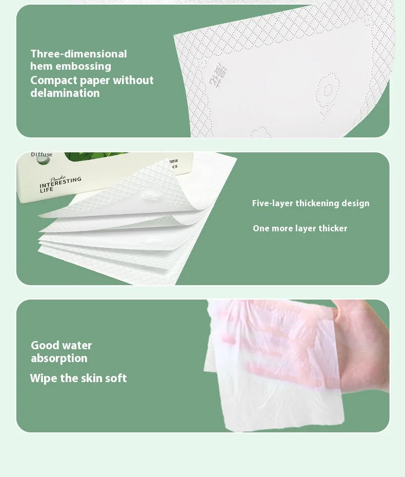 10 Packs of Household Napkins 320 Sheets of Thickened Affordable Load Facial Tissue Paper Logs Clean and Soft Toilet Paper