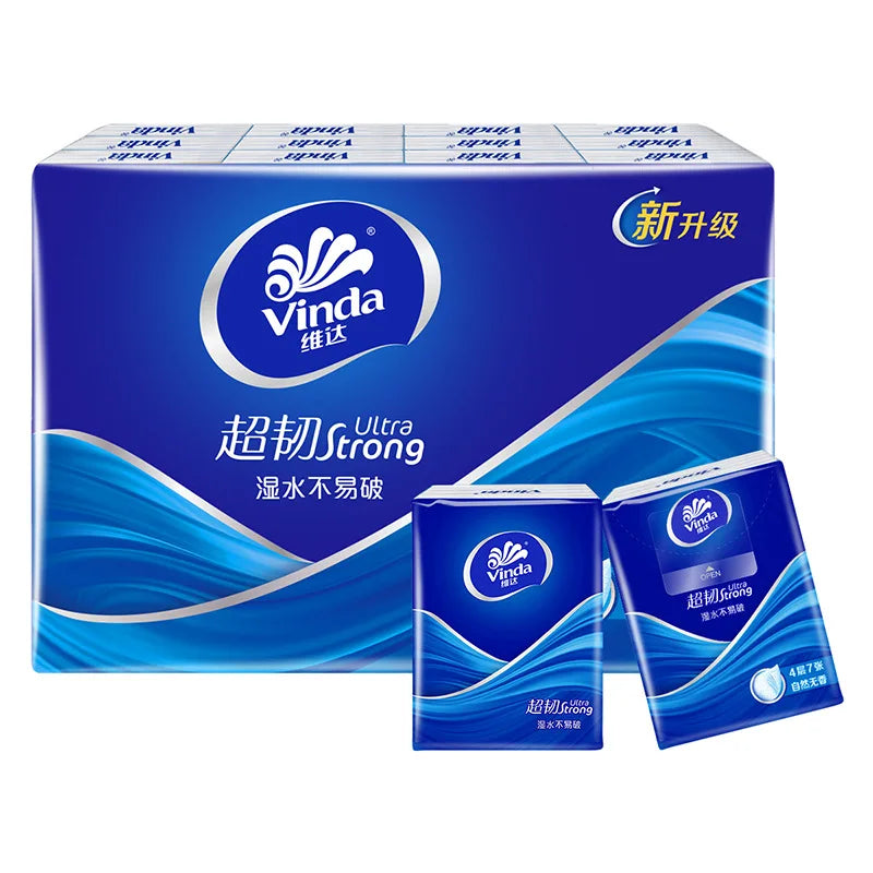 12/24 Piece Vida Handkerchief Set, Four Layer Thickened Small Bag, Portable Toilet Paper, Wettable Napkin Gift