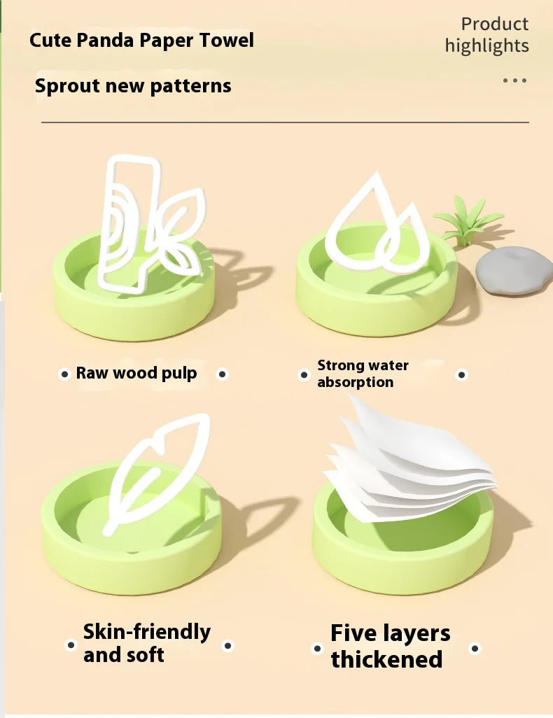 10 Packs of Household Napkins 320 Sheets of Thickened Affordable Load Facial Tissue Paper Logs Clean and Soft Toilet Paper