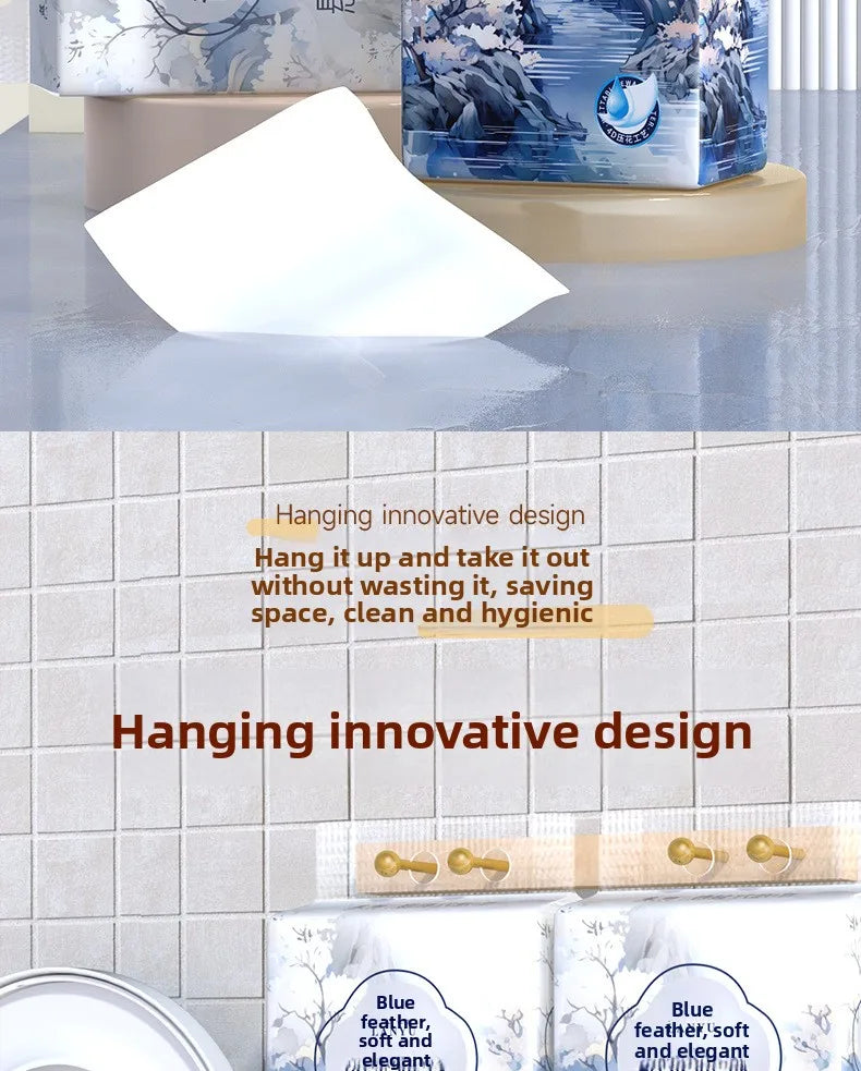 1 Piece 265 Draws; Hanging Tissue Paper; Large Sized Toilet Paper For Household Use; Add Quantity To Pack Tissue Paper