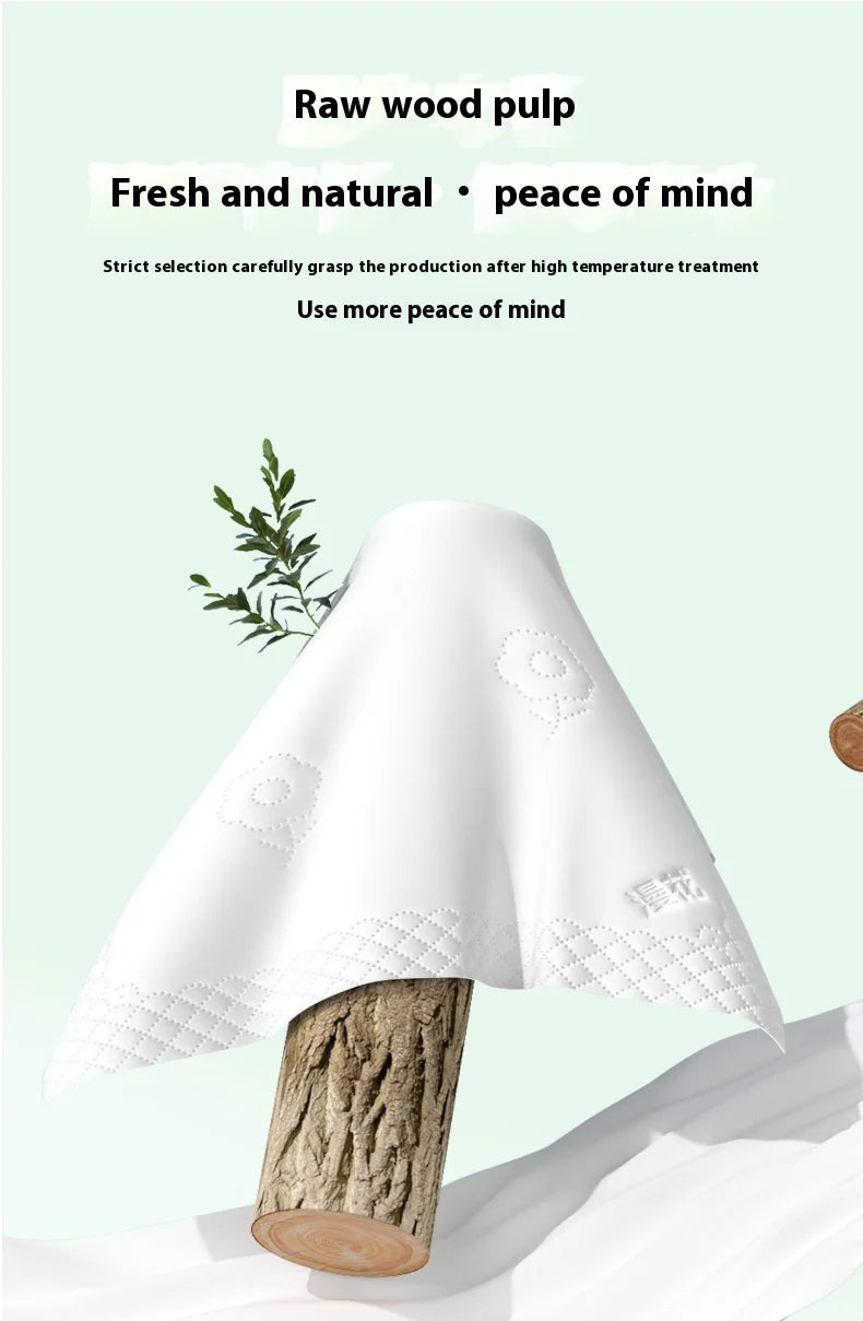 10 Packs of Household Napkins 320 Sheets of Thickened Affordable Load Facial Tissue Paper Logs Clean and Soft Toilet Paper