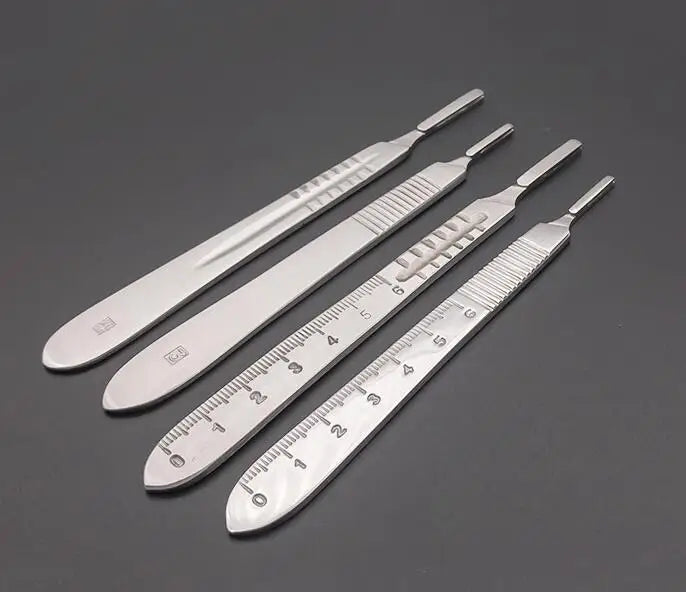 100Pcs Surgical Scalpel Blades Set - Sterilized Medical Grade Blades with Handle for Precision Cutting