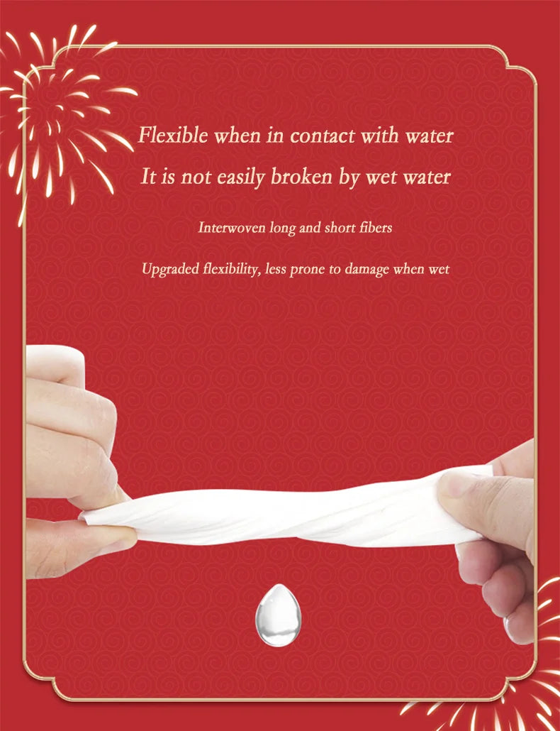 30 large packs of toilet paper can be wet water pliable log affordable pack tissues napkins 5 layer thickened embossed