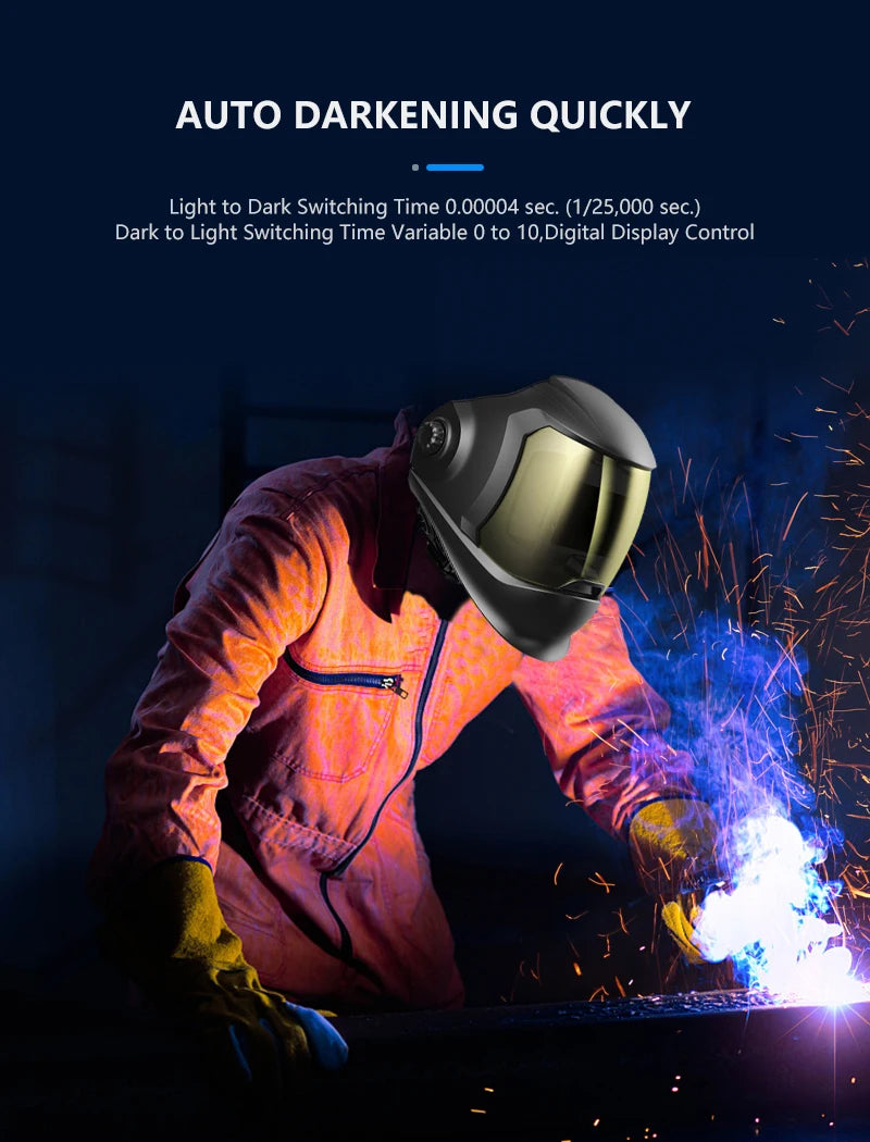 SAFEUP Professional Auto-Darkening Welding Helmet with PAPR Air Purifying System