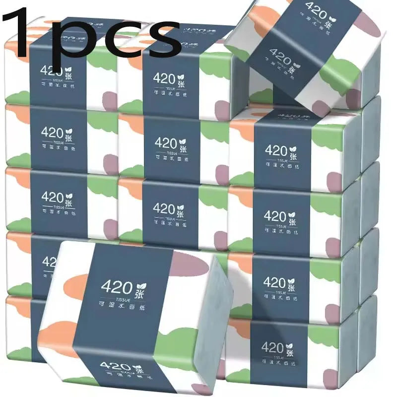 1-12 Packs Wholesale Eco Friendly Portable No Fluorescent Virgin Wooden Pulp Tissue Soft Comfortable 5 Ply Facial Tissue Paper