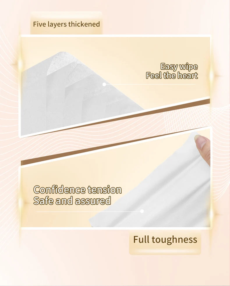 16-32 Rolls Of Roll Paper, Solid Tissue Paper, 5-layer Thick, Household Toilet Paper, Hand Wiping Toilet Paper