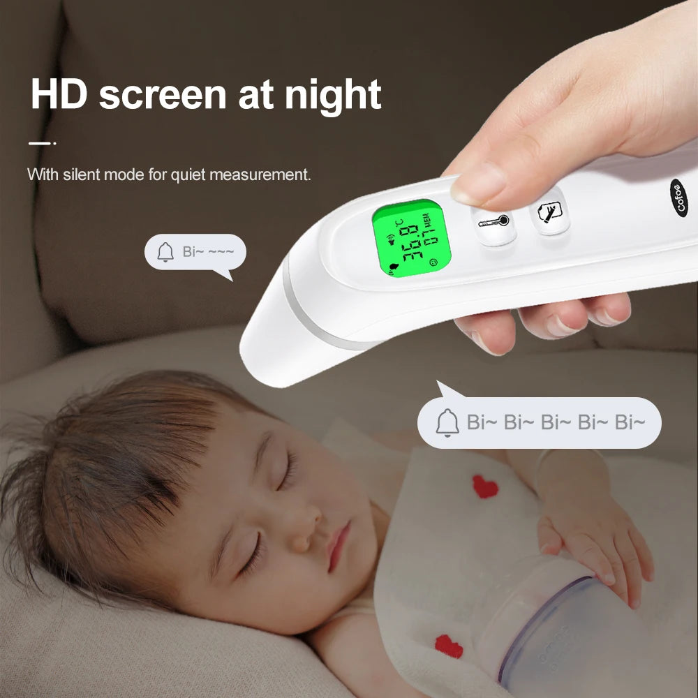 Cofoe Digital Infrared Thermometer - Non-Contact Forehead & Ear Thermometer for Adults & Infants