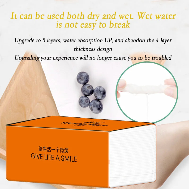 20-Pack Tissue Rolls, 420 Sheets, Skin-Friendly Tissue Paper, Value Pack for Home Use, Dual-Purpose for Dry and Wet Applications