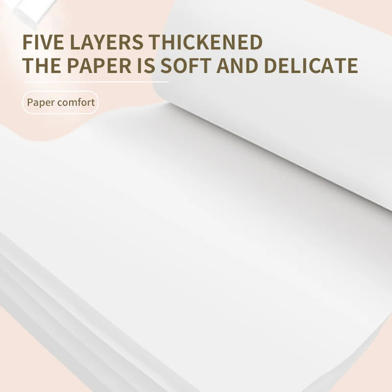 16-32 Rolls Of Roll Paper, Solid Tissue Paper, 5-layer Thick, Household Toilet Paper, Hand Wiping Toilet Paper