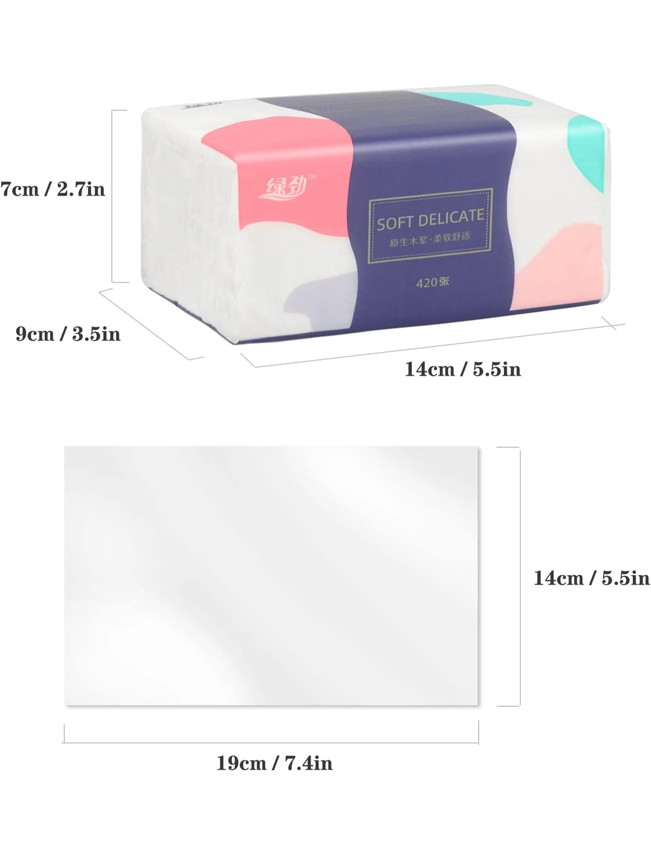 1pc/6pcs thick facial tissue paper, draw a whole box of toilet paper, hand towel, multi-purpose tissue paper