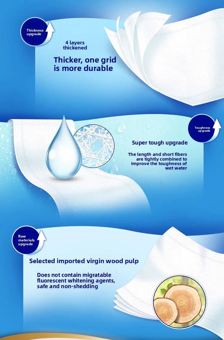 10-30 Rolls Of Vinda Paper, 4 Layers, 140g Per Roll, Blue Household Toilet Paper, Toilet Roll Paper, Stock Selection