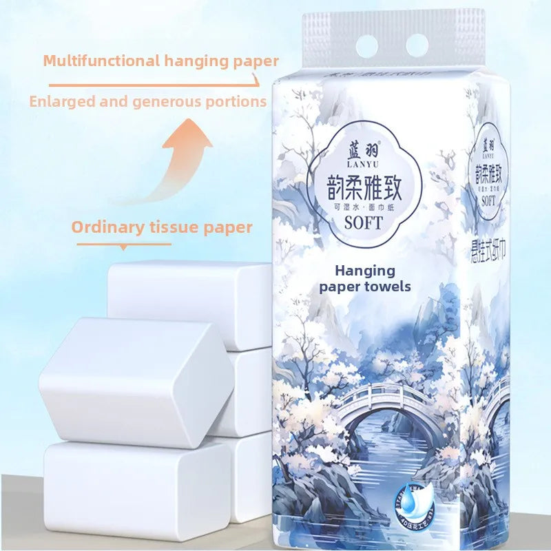 1 Piece 265 Draws; Hanging Tissue Paper; Large Sized Toilet Paper For Household Use; Add Quantity To Pack Tissue Paper