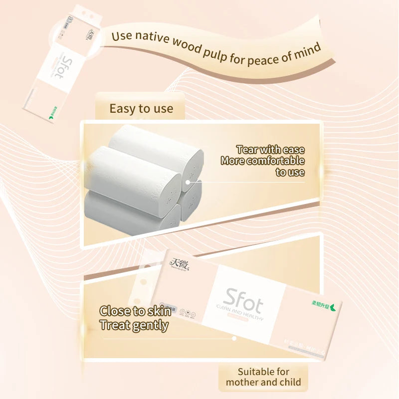 16-32 Rolls Of Roll Paper, Solid Tissue Paper, 5-layer Thick, Household Toilet Paper, Hand Wiping Toilet Paper
