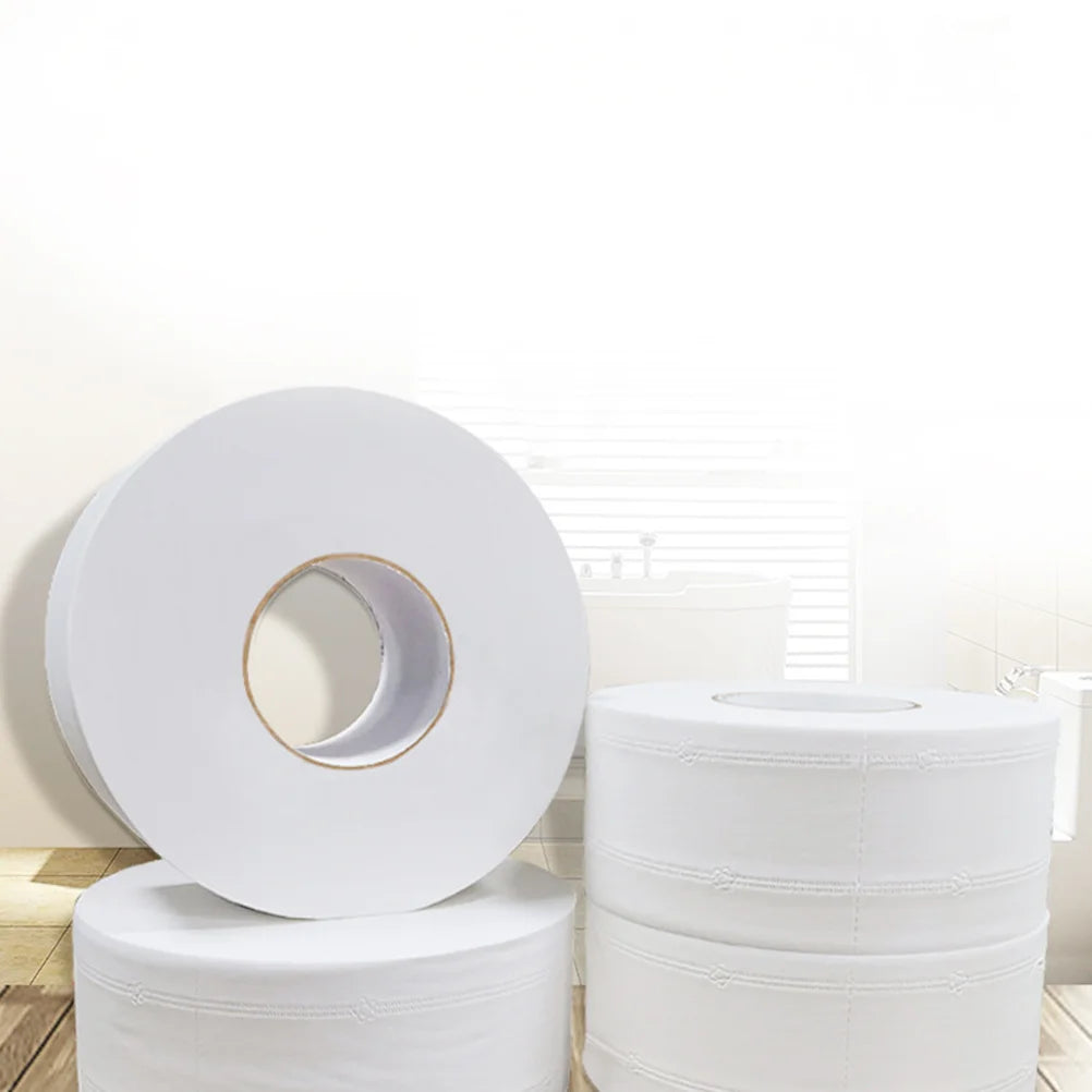 2Pcs Household Toilet Paper Large Size Wood Fiber Soft Absorbent Roll for Home Office Hotel Restaurant Large Roll Paper