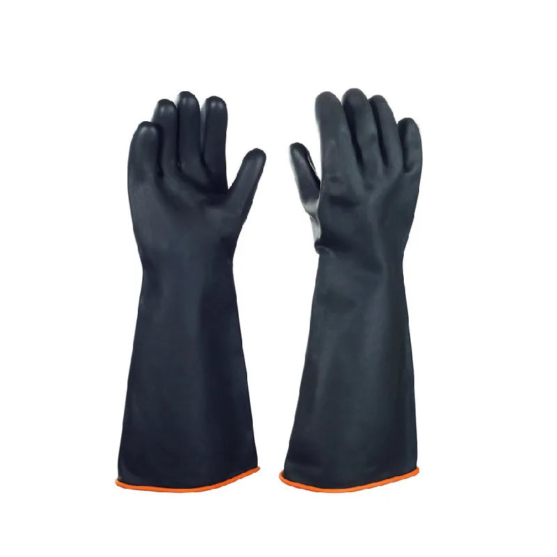 Heavy Duty Chemical Resistant Rubber Gloves - 14-22 Inch Industrial Safety Gloves