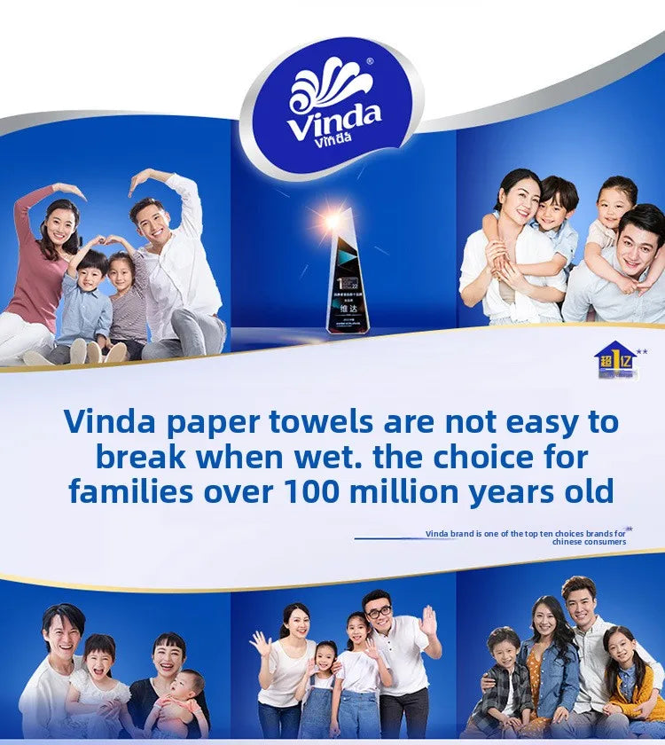 10-30 Rolls Of Vinda Paper, 4 Layers, 140g Per Roll, Blue Household Toilet Paper, Toilet Roll Paper, Stock Selection