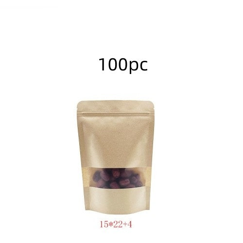 Kraft Paper Frosted Window Food Bag (Inventory stocks: 127,000 stocks)