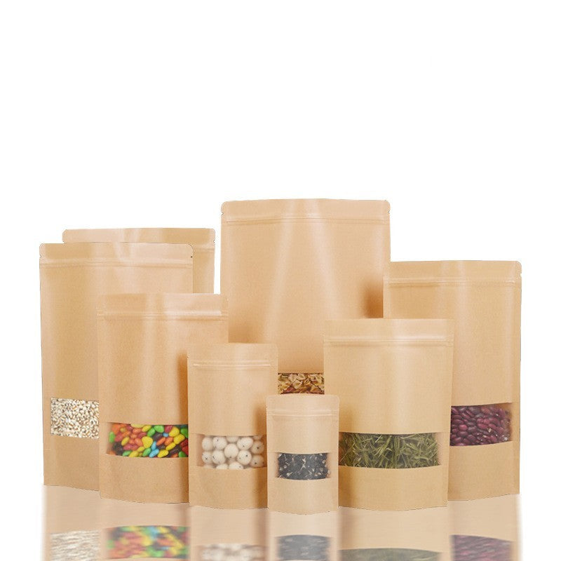 Kraft Paper Frosted Window Food Bag (Inventory stocks: 127,000 stocks)
