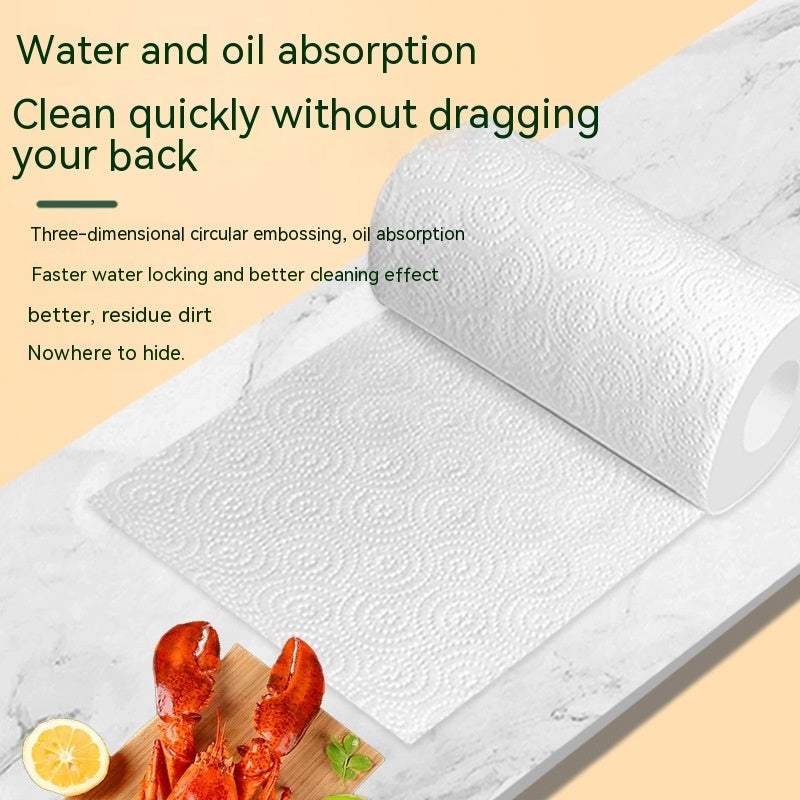 3D Embossing Kitchen Paper Roll Paper Absorbent Oil-absorbing Sheets (Inventory: 24,000 stocks)