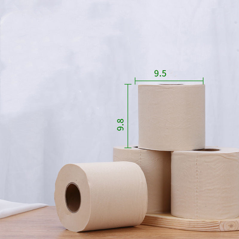 Bamboo Pulp Eco-Friendly Household Toilet Paper Roll Thickened 4 Layers (Inventory: 90,000 stocks)