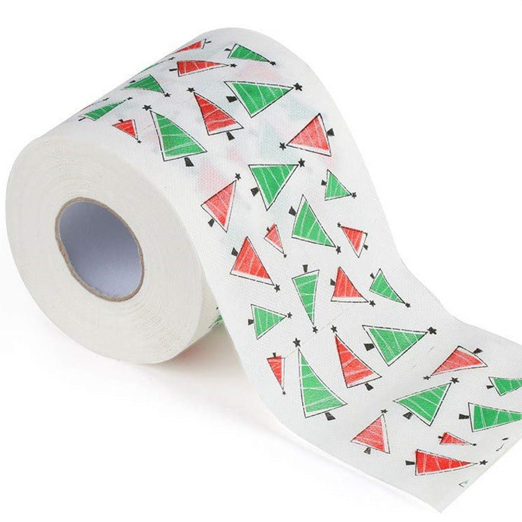 Wood Pulp Eco - Friendly Christmas Toilet Roll Paper Home Santa Claus Bath Toilet Roll Paper Christmas 240 Leaves (Inventory: 205,000 stocks)
