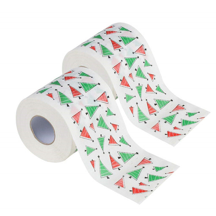 Wood Pulp Eco - Friendly Christmas Toilet Roll Paper Home Santa Claus Bath Toilet Roll Paper Christmas 240 Leaves (Inventory: 205,000 stocks)