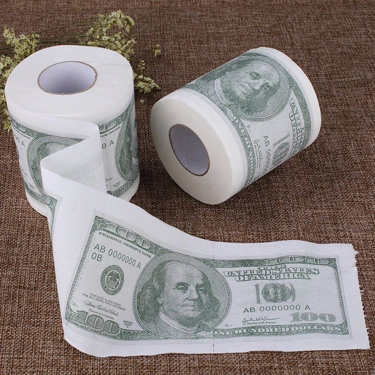 Printing Small Roll Can Be Customized Color Dollar Toilet Paper (Inventory: 44,000 stocks)
